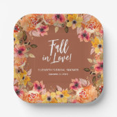 秋インラブフローラテラコッタブライダルシャワー ペーパープレート (正面)