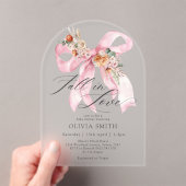 秋インラブフローラバウモダンベビーシャワー アクリル招待状 (インサイチュ (ポータブル))