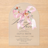 秋インラブフローラバウモダンベビーシャワー アクリル招待状 (正面)