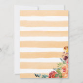 秋インラブフローラパンプキンオータムブライダルシャワー 招待状 (裏面)