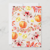 秋インラブフローラパンプキンカ素朴ントリーウエディング 招待状 (裏面)