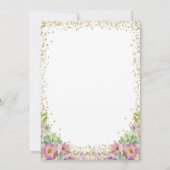 秋インラブフローラパンプキングリッターブライダルシャワー 招待状 (裏面)