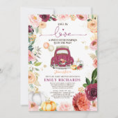 秋インラブフローラパンプキンドライブバイベイビーシャワー 招待状 (正面)