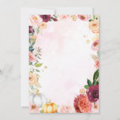 秋インラブフローラパンプキンドライブバイベイビーシャワー 招待状 (裏面)