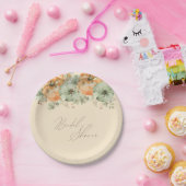 秋インラブフローラパンプキンブライダルシャワー ペーパープレート (パーティー)