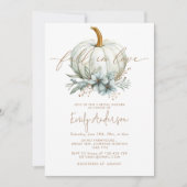 秋インラブフローラパンプキンブライダルシャワー 招待状 (正面)