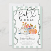 秋インラブフローラパンプキンブライダルシャワー 招待状 (正面)