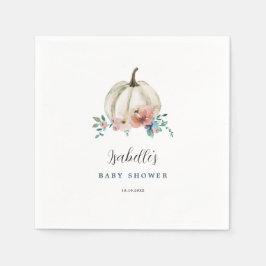 秋インラブフローラパンプキンベビーシャワー スタンダードカクテルナプキン