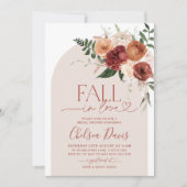 秋インラブフローラブライダルシャワーアーチ 招待状 (正面)
