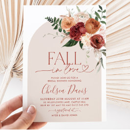 秋インラブフローラブライダルシャワーアーチ 招待状