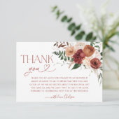 秋インラブフローラブライダルシャワーサンキューカード サンキューカード (スタンド正面)