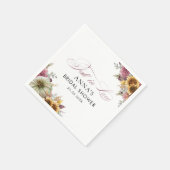 秋インラブフローラブライダルシャワー スタンダードカクテルナプキン (角)