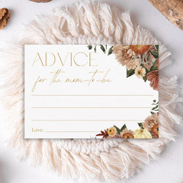 秋インラブフローラベビーシャワーアドバイスママ エンクロージャーカード
