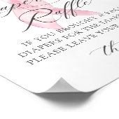 秋インラブフローラボウベビーシャワーおむつラッフル ポスター (角)