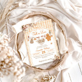 秋インラブフローラボウモダン秋ベビーシャワー 招待状