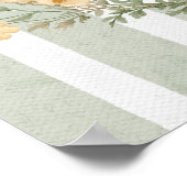 秋インラブフローラヴィンテージベビーシャワーウェルカム ポスター (角)