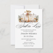 秋インラブフローラ秋カボチャブライダルシャワー 招待状 (正面)