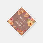 秋インラブフローラ秋ブライダルシャワー スタンダードカクテルナプキン (角)