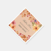 秋インラブフローラ秋ブライダルシャワー スタンダードカクテルナプキン (角)