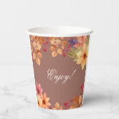 秋インラブフローラ秋ブライダルシャワー 紙コップ (裏面)