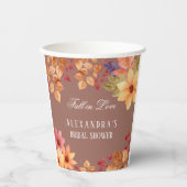 秋インラブフローラ秋ブライダルシャワー 紙コップ (正面)