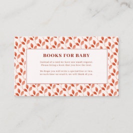 秋インラブフローラ秋ベビーシャワーブックベビー エンクロージャーカード