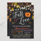 秋インラブブライダルカップルシャワーパーティー招待状 招待状 (正面/裏面)