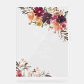 秋インラブブライダルシャワーへようこそ アクリルサイン (正面)