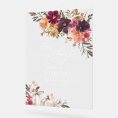 秋インラブブライダルシャワーへようこそ アクリルサイン (傾斜)