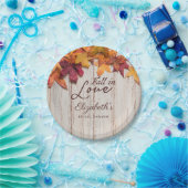 秋インラブブライダルシャワーウッド素朴 ペーパープレート (パーティー)