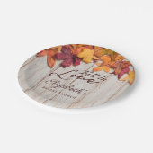 秋インラブブライダルシャワーウッド素朴 ペーパープレート (アングル)