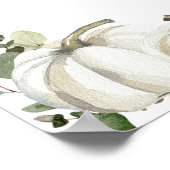 秋インラブブライダルシャワーグリーンリーウェルカムサイン ポスター (角)