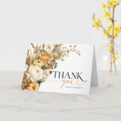 秋インラブブライダルシャワーサンキューカード カード (黄色い花)