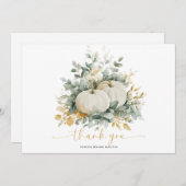 秋インラブブライダルシャワーサンキューカード 招待状 (正面/裏面)