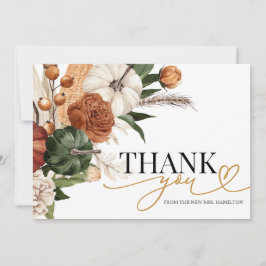 秋インラブブライダルシャワーサンキューカード 招待状