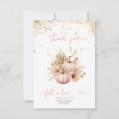 秋インラブブライダルシャワーサンキューパンプキン サンキューカード (正面)
