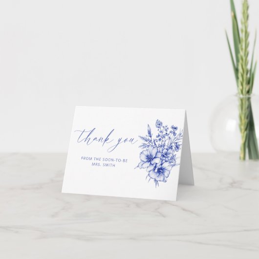 秋インラブブライダルシャワーサンキュー カード (正面)