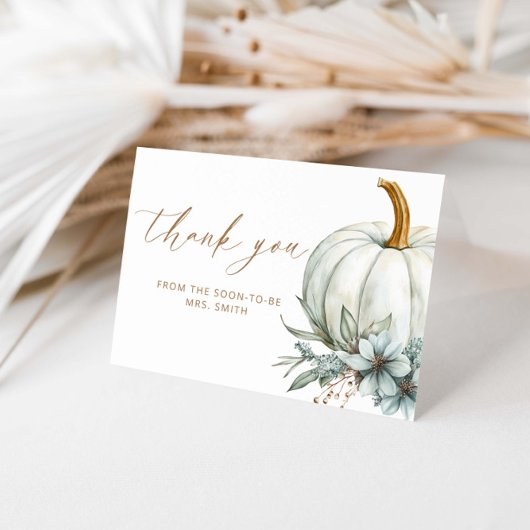 秋インラブブライダルシャワーサンキュー カード