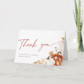 秋インラブブライダルシャワーパンプキンサンキューカード サンキューカード (正面)