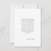 秋インラブブライダルシャワーパンプキンサンキューカード サンキューカード (裏面)