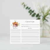秋インラブブライダルシャワーレシピカード (スタンド正面)
