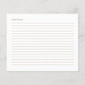 秋インラブブライダルシャワーレシピカード (裏面)