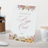 秋インラブブライダルシャワーレシピカード 台座サイン (インサイチュ)