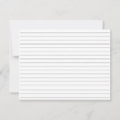 秋インラブブライダルシャワーレシピカード 招待状 (裏面)