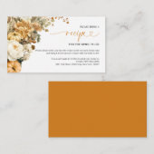 秋インラブブライダルシャワーレシピ要求 エンクロージャーカード (正面/裏面)