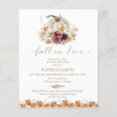 秋インラブブライダルシャワー予算招待状 チラシ (正面)