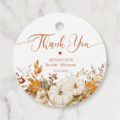 秋インラブブライダルシャワー感謝していユー フェイバータグ (正面)