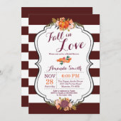秋インラブブライダルシャワー招待カード 招待状 (正面/裏面)