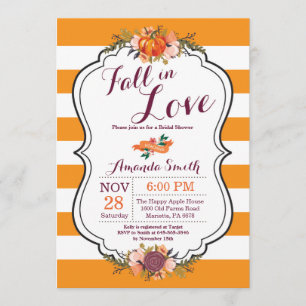 秋インラブブライダルシャワー招待カード 招待状