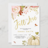 秋インラブブライダルシャワー招待ベビー秋 招待状 (正面)